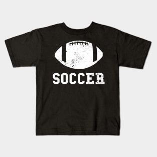 funny soccer american football Kids T-Shirt